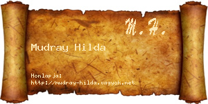 Mudray Hilda névjegykártya
